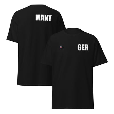 "GER MANY" - Weißer Schriftzug - Klassisches Unisex T-Shirt